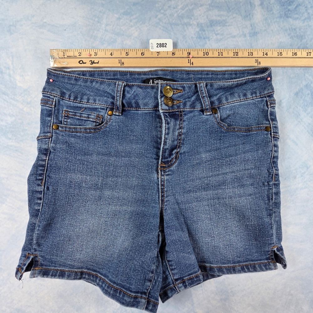 d.jeans Womens Medium Wash Double Button‎ Denim Jean Shorts Size 6